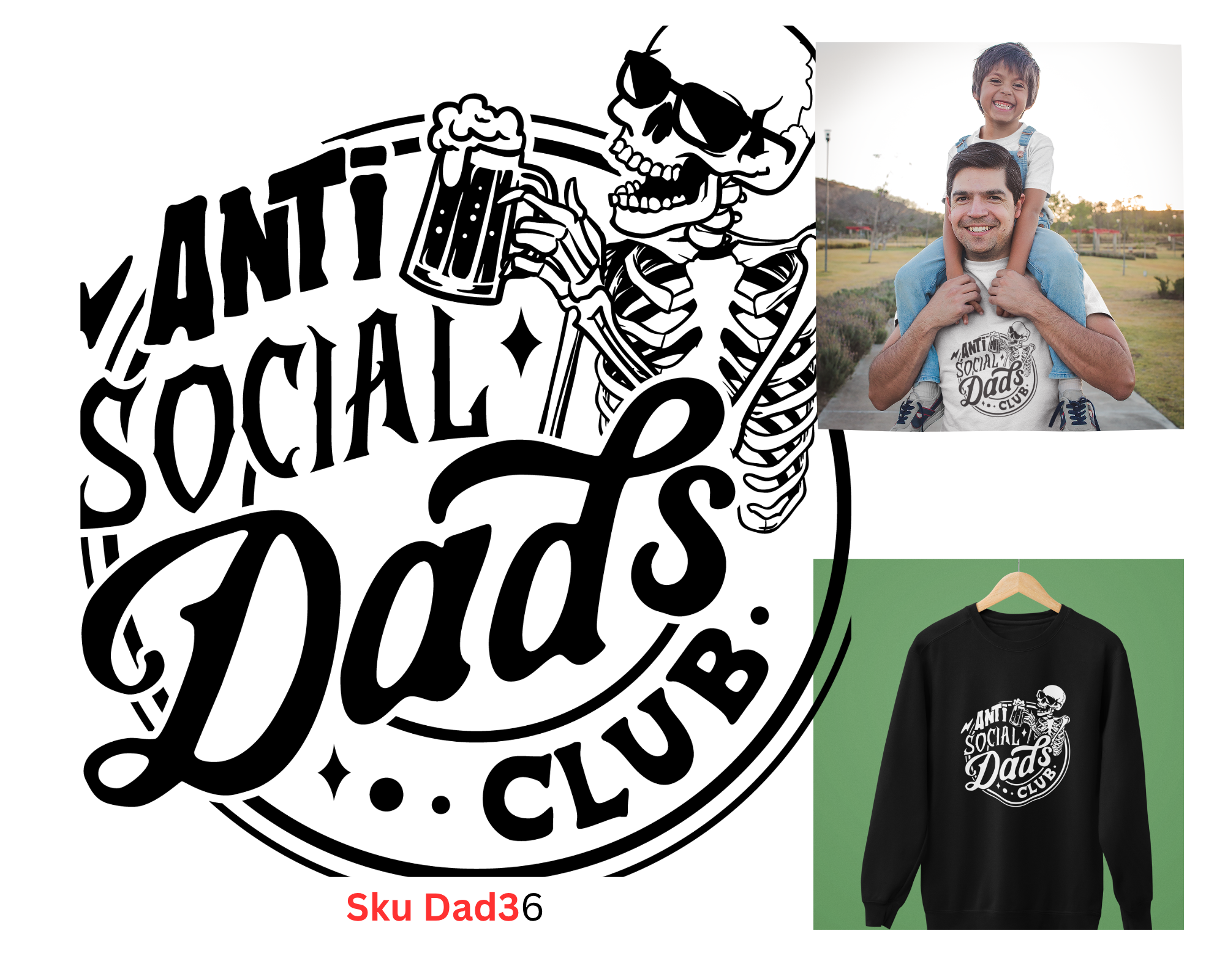 Anti Social Dad Club Tshirt/Sweatshirt!