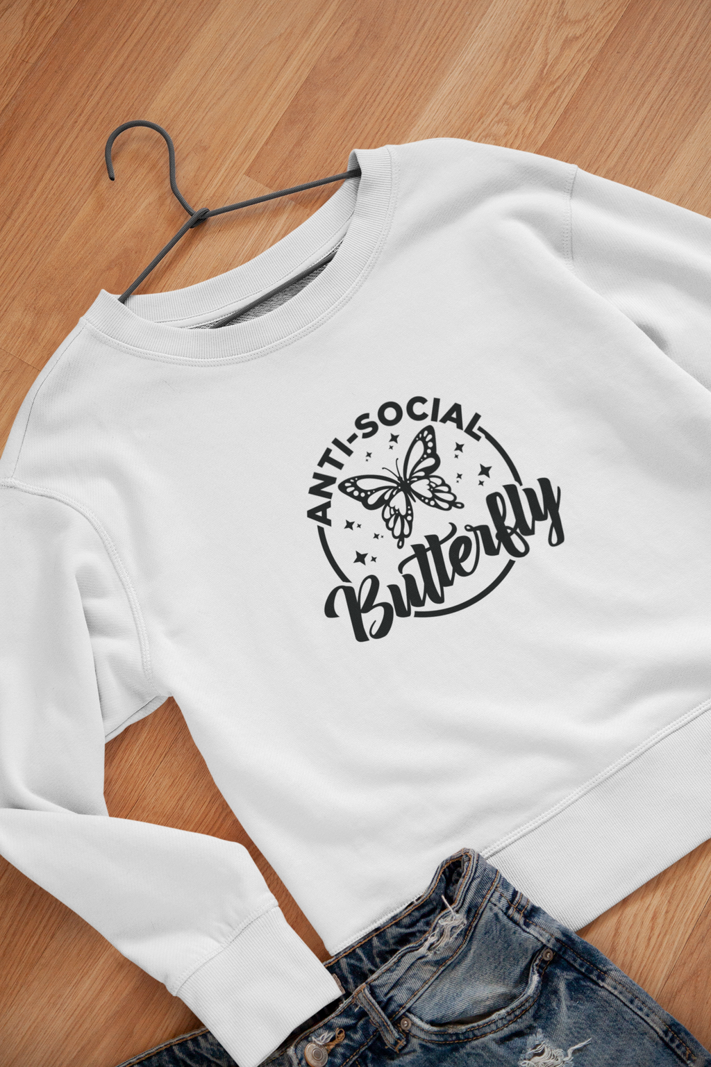 Anti Social Butterfly Tshirt/Sweatshirt!