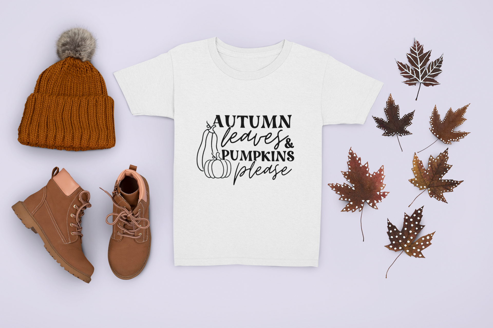 Autumn Leave & Pumpkins Please Tshirt!