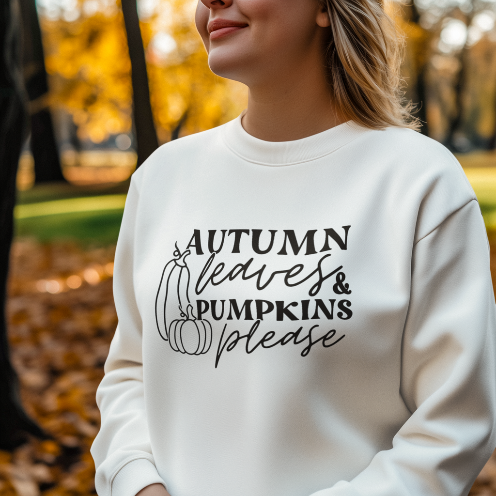Autumn Leave Pumpkin Please Sweatshirt!