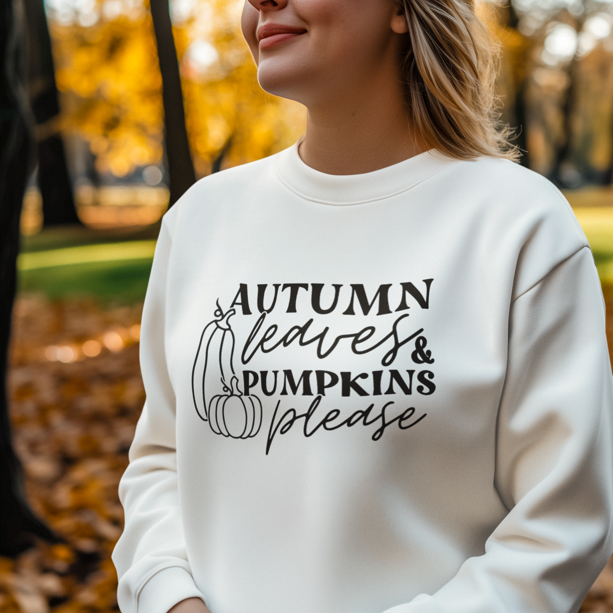 Autumn Leave Pumpkin Please Sweatshirt!