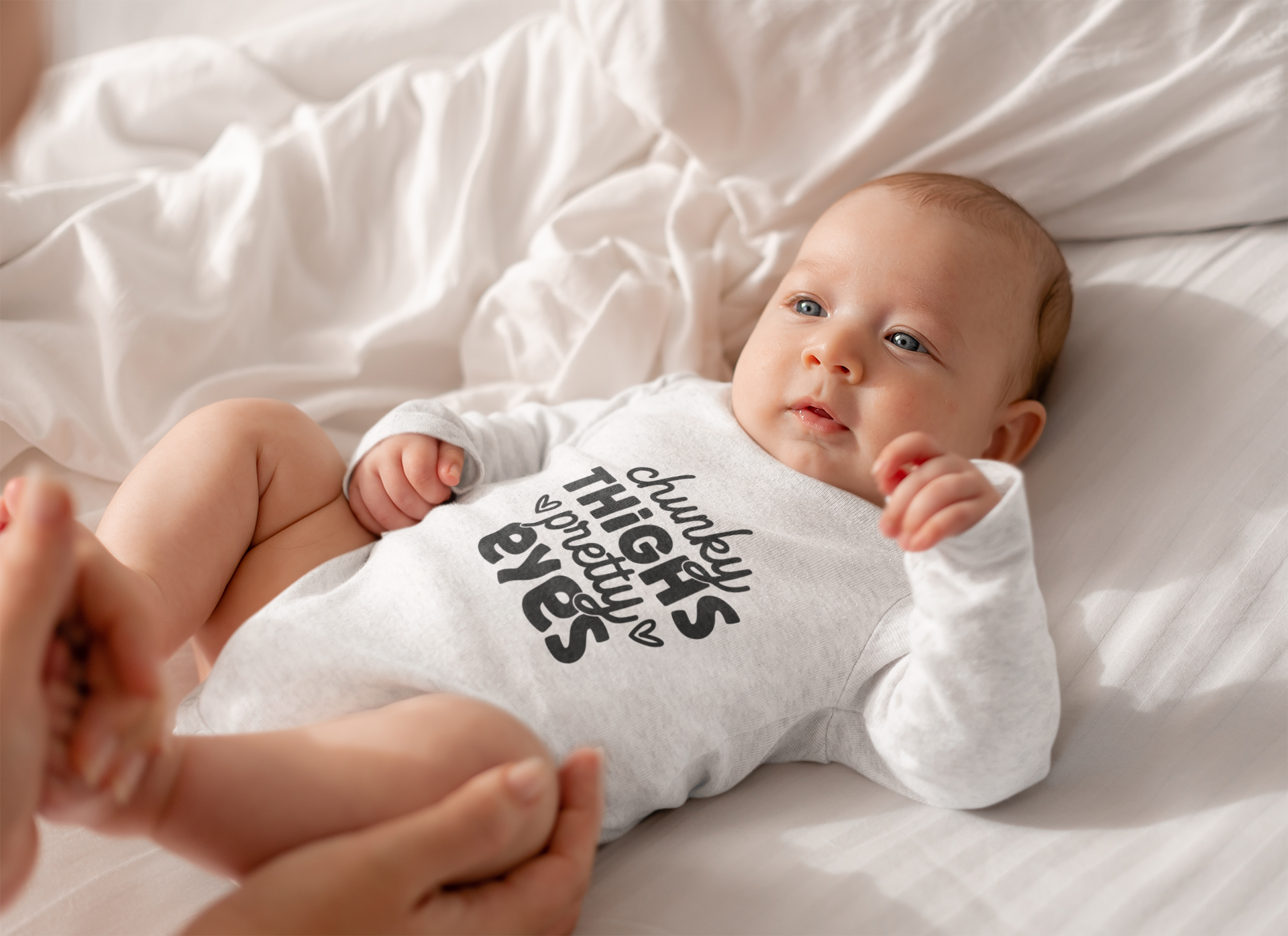 Chunky Thighs and Pretty Eyes Onesie!