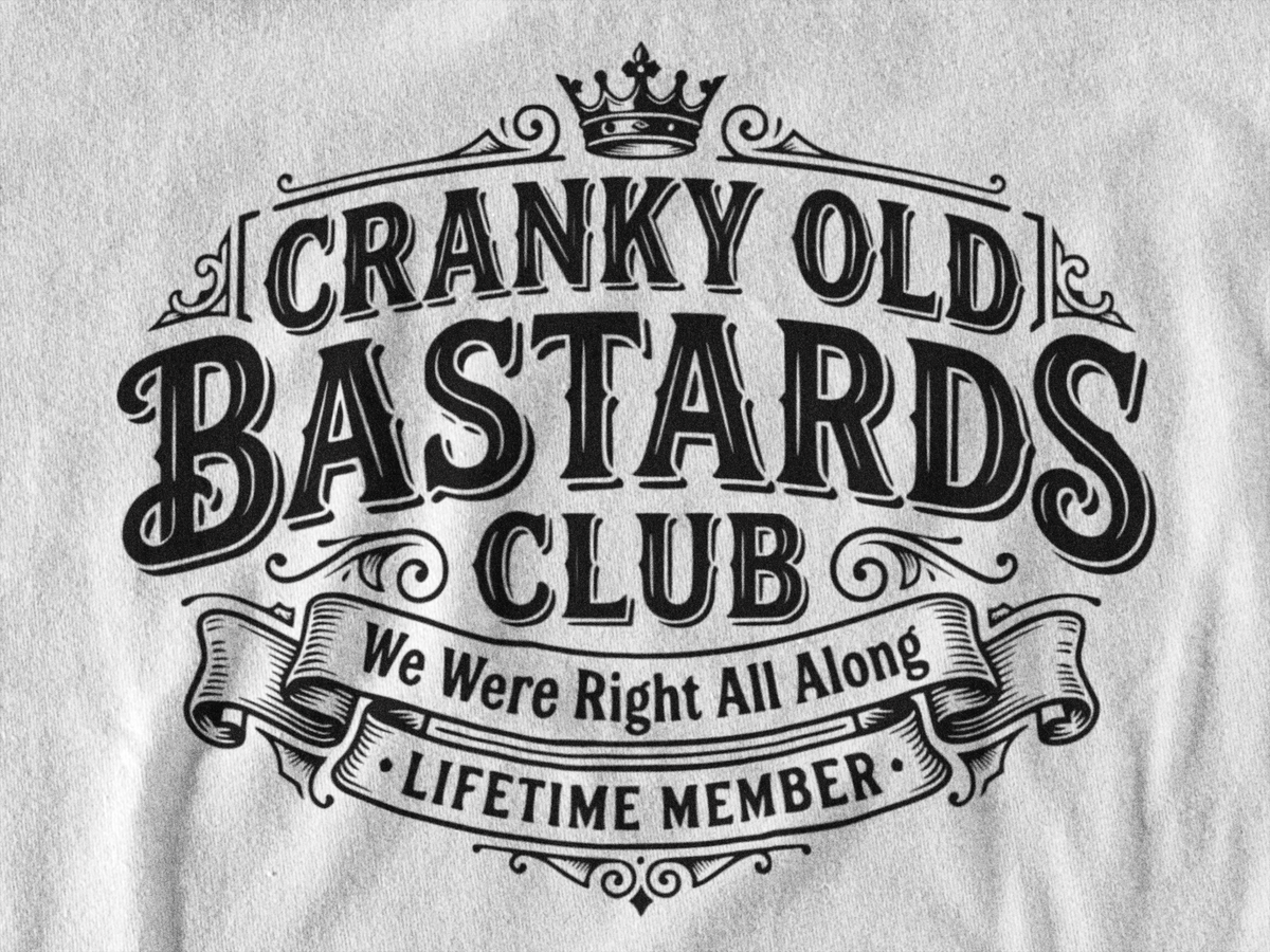 Cranky Old Bastard Club Tshirt/Sweatshirt