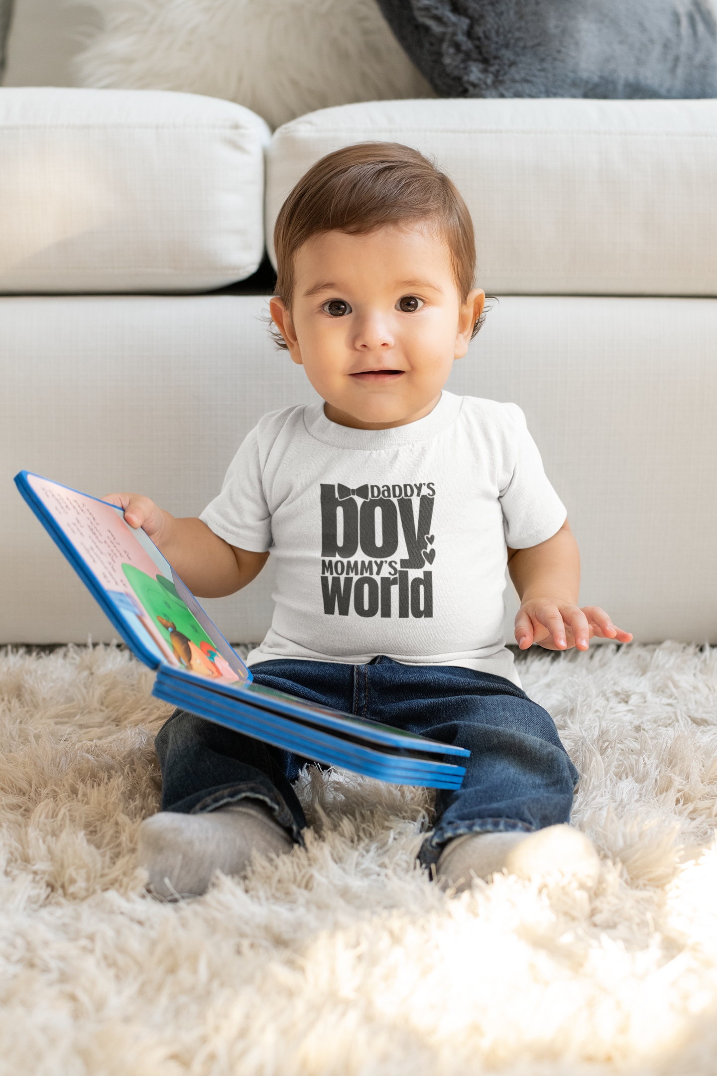 Daddy's Boy Mommy's World Onesie!