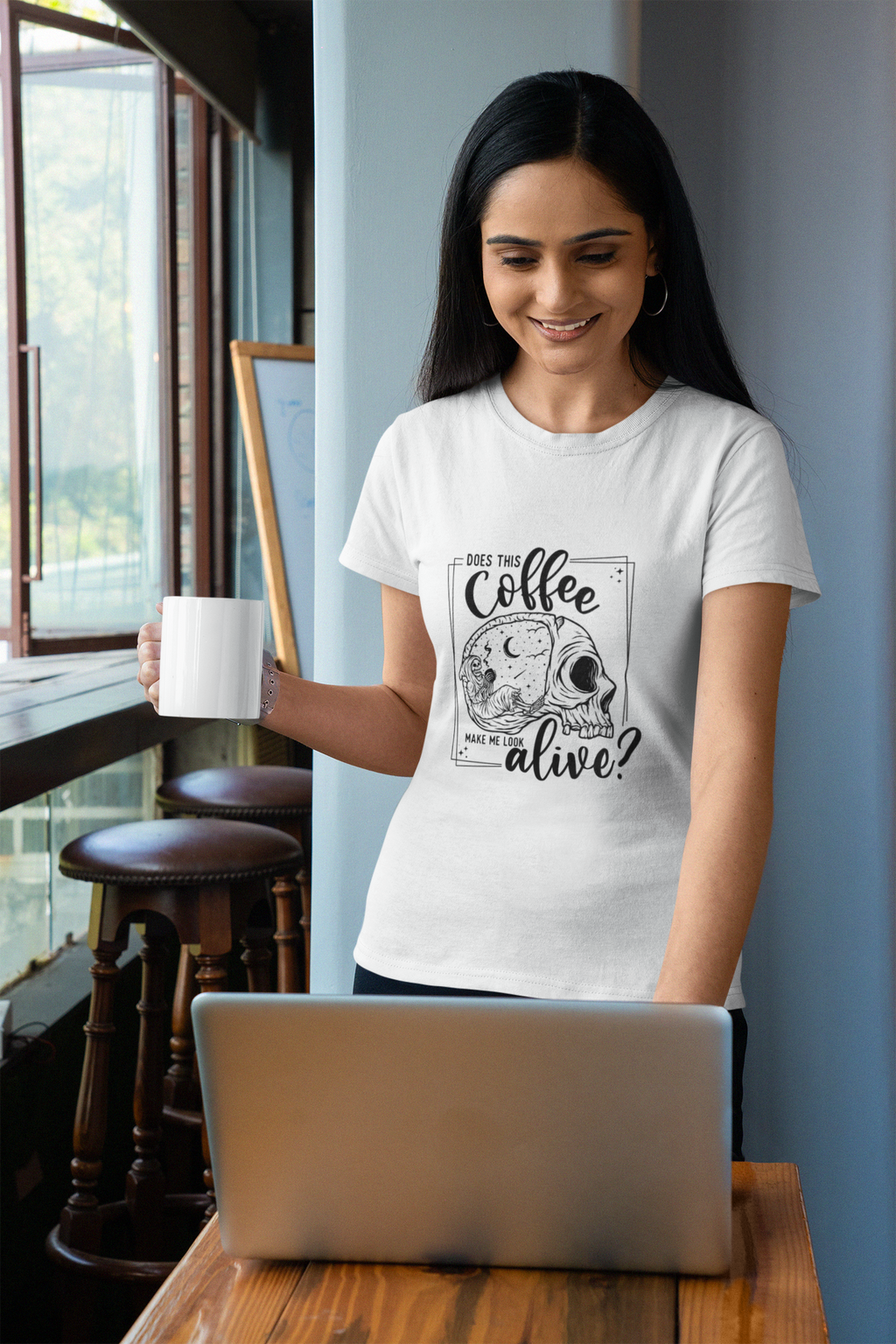 Does This Coffee Make Me Look Alive Tshirt/Sweatshirt!
