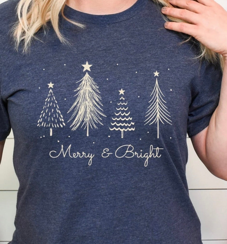 Merry & Bright Christmas Trees Sweatshirt!