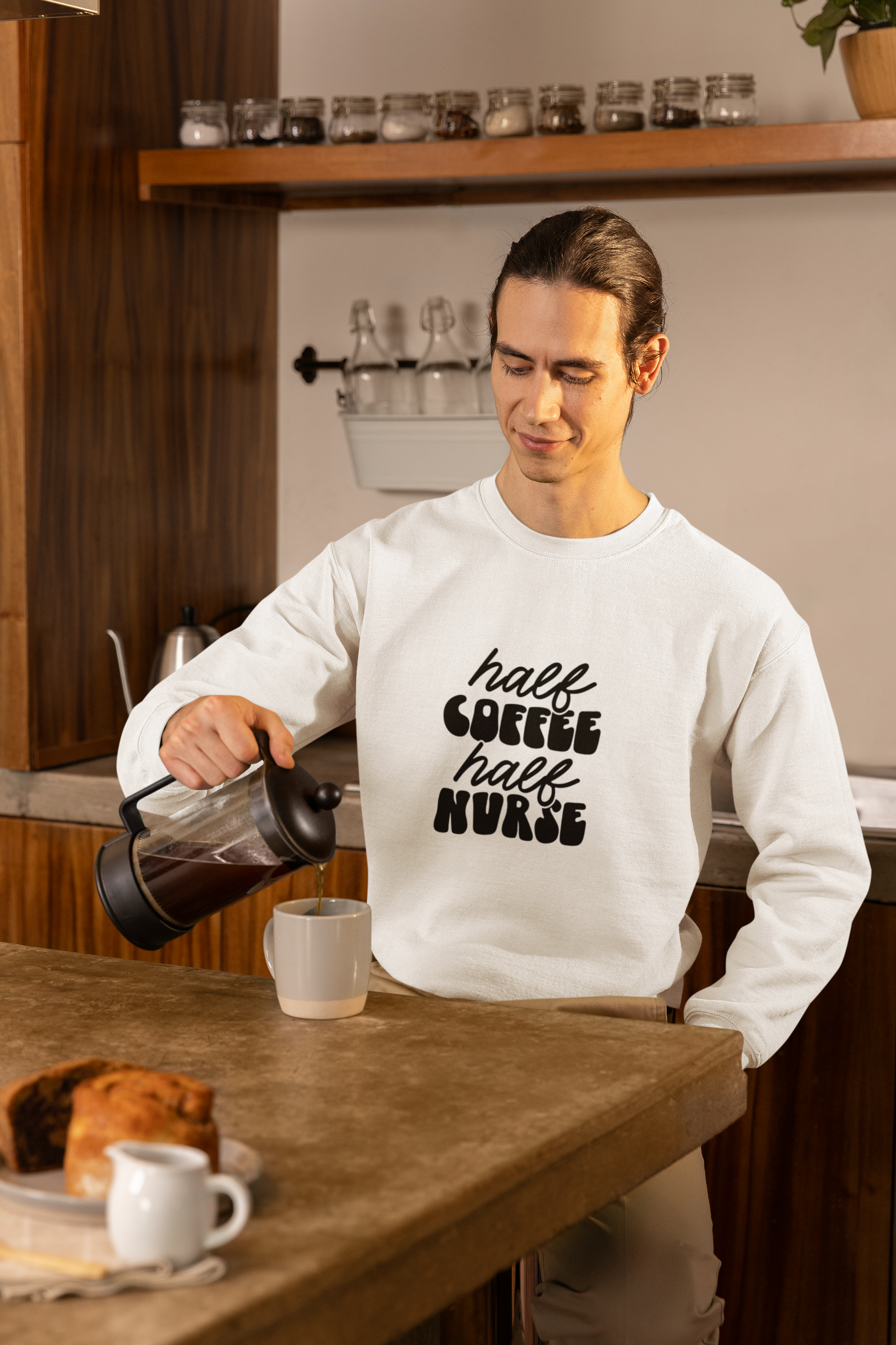 Half Coffee Half Nurse Sweatshirt!