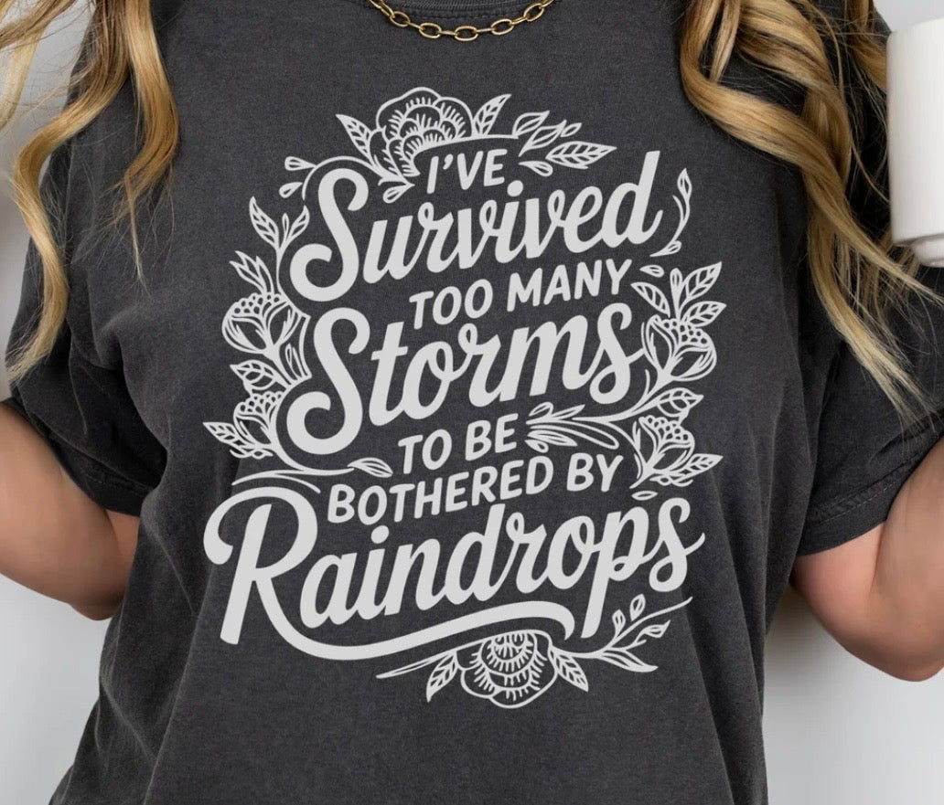 I've Survived Too Many Storms To Be Bothered by Raindrops Sweatshirt!