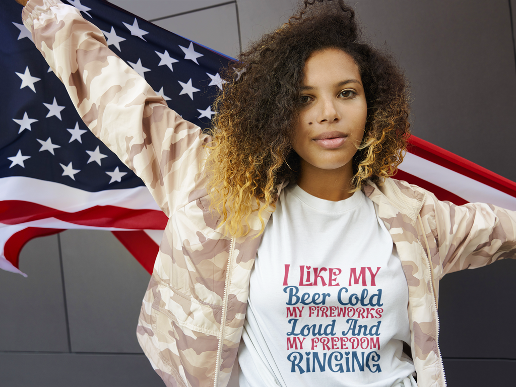 I Like My Beer Cold My Fireworks Loud and Freedom Ringing Tshirt/Sweatshirt!
