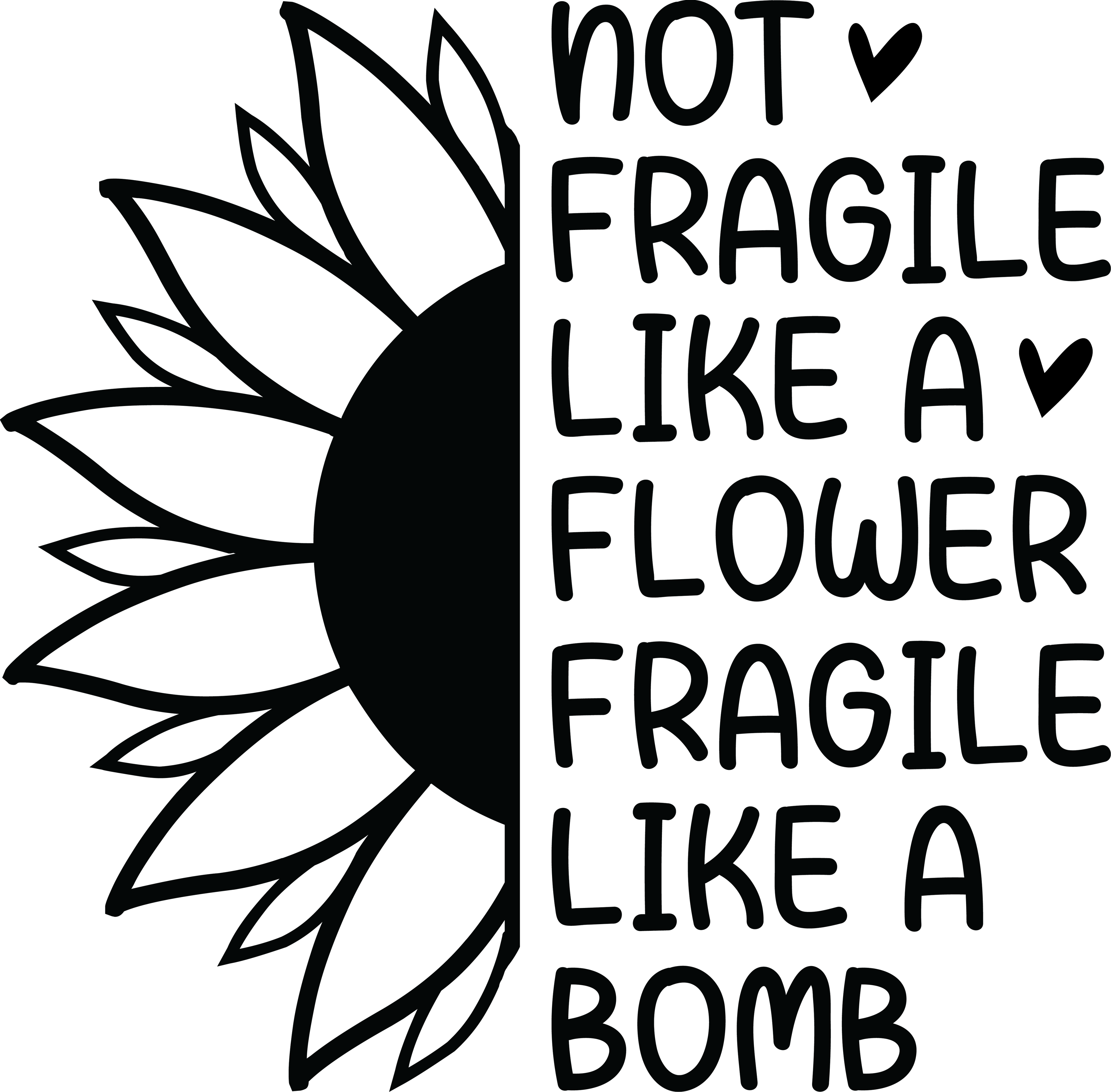 Not Fragile Like A Flower Fragile Like A Bomb Tshirt/Sweatshirt!