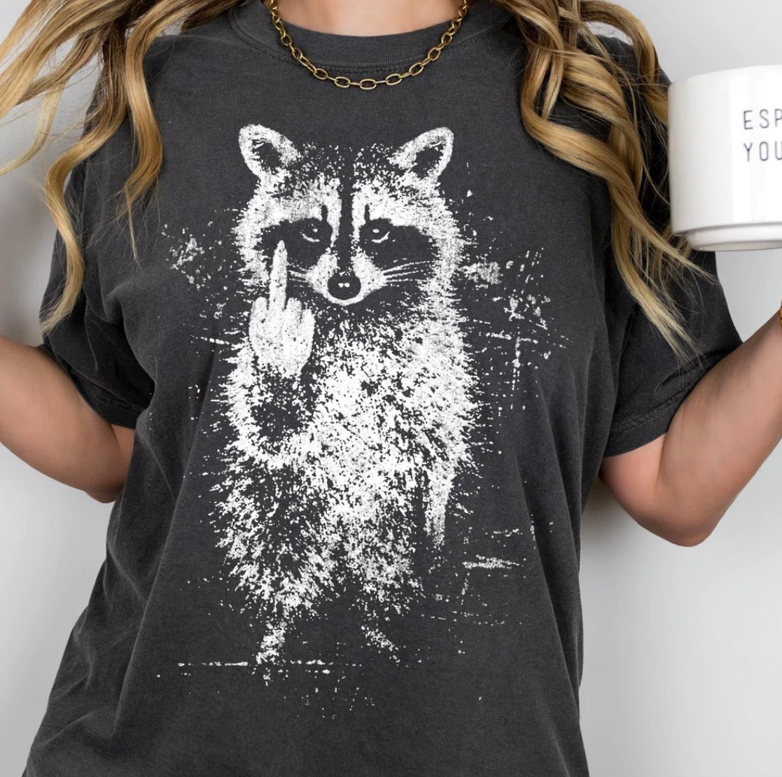 Raccoon Giving Middle Finger Tshirt/Sweatshirt