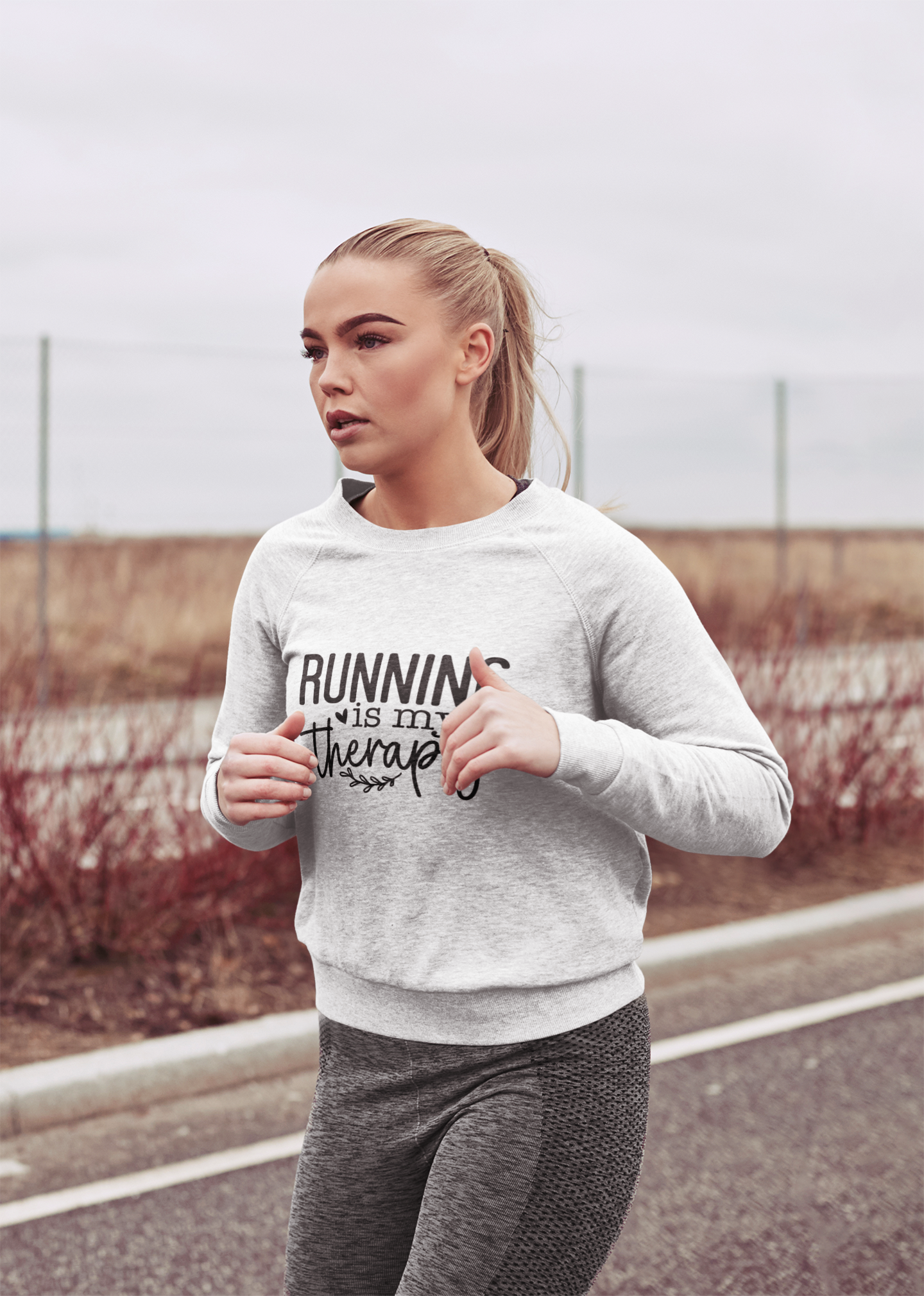 Running Is My Therapy Sweatshirt!