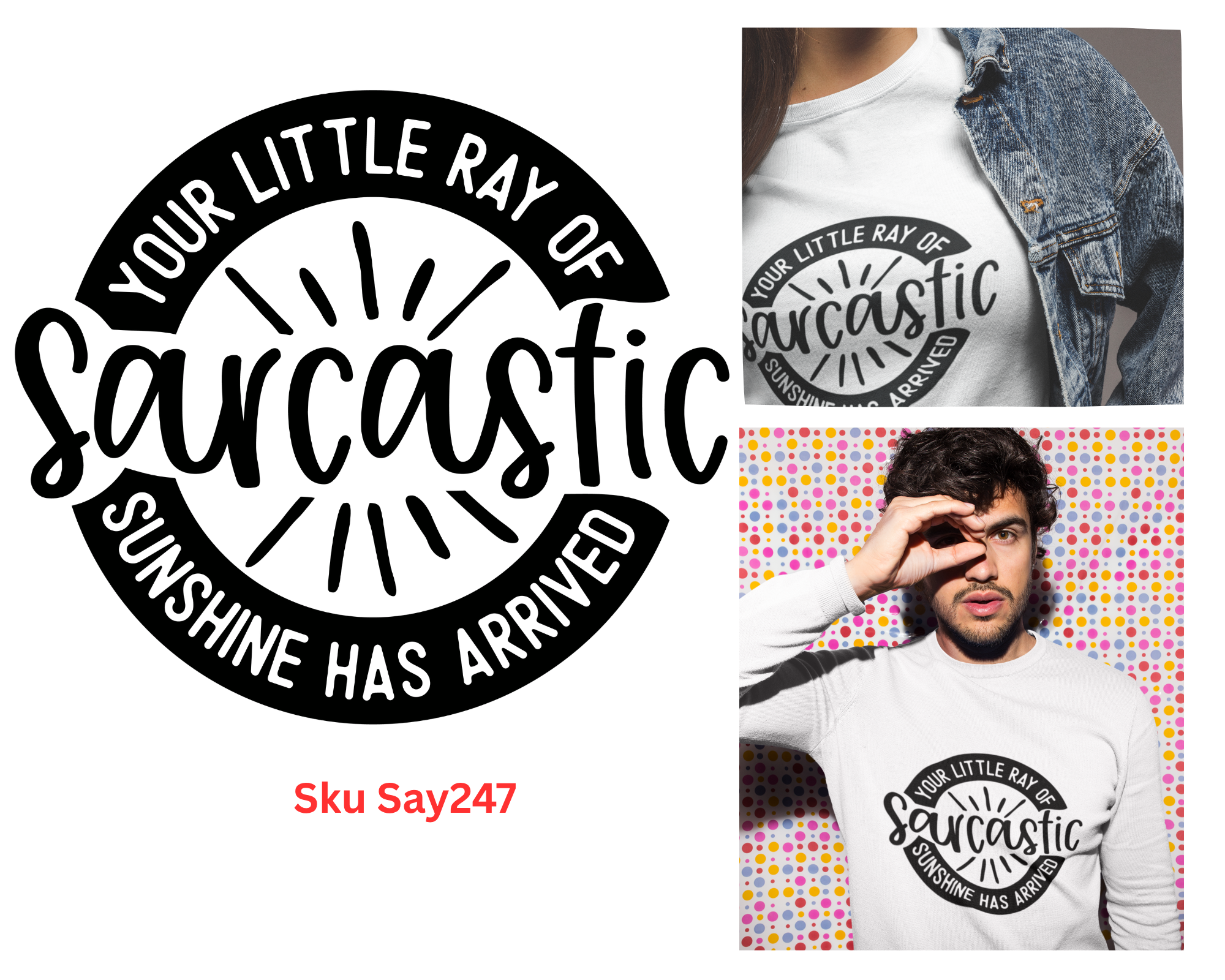 Your Sarcastic Ray of Sunshine Has Arrived Tshirt/Sweatshirt!
