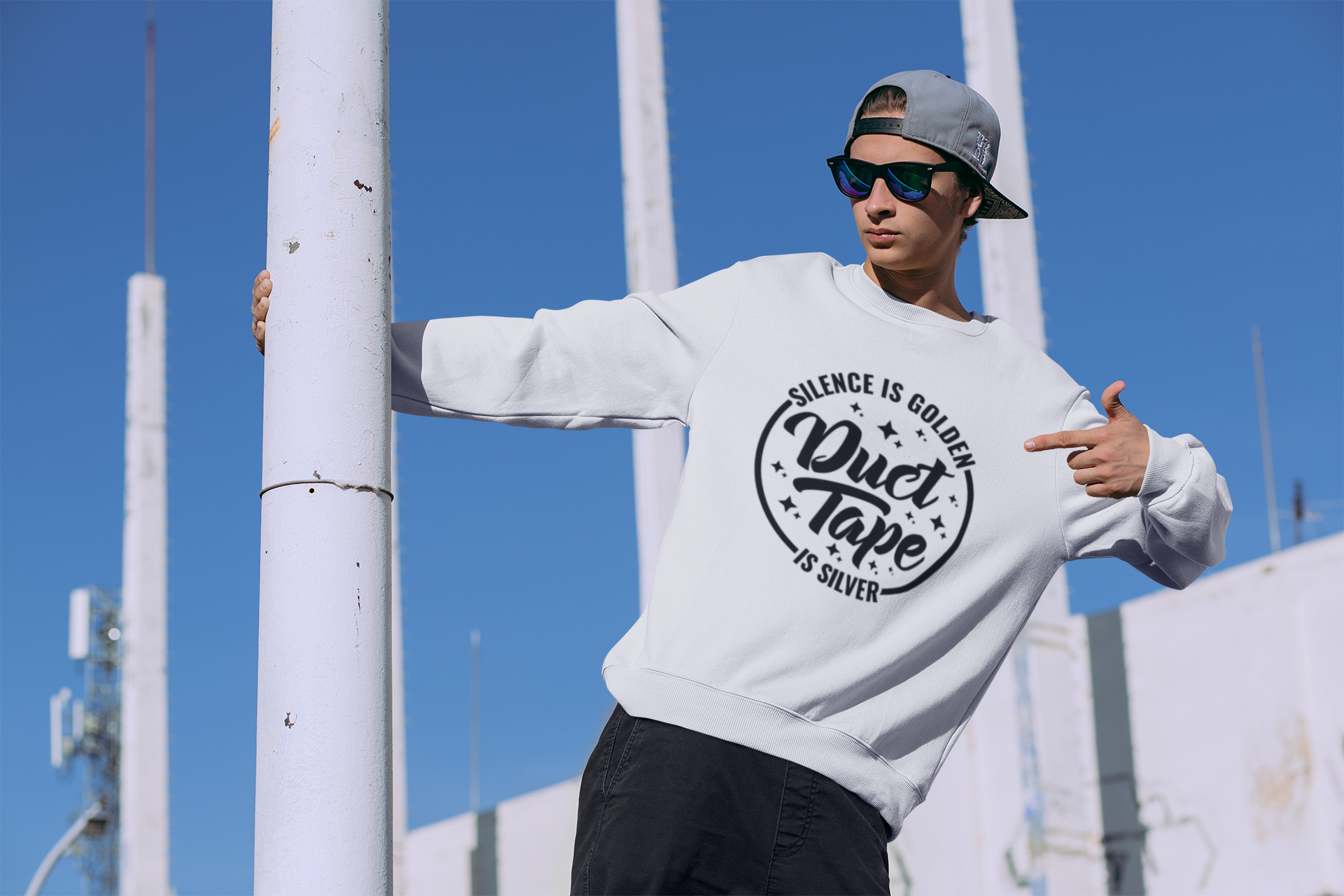 Silence Is Golden Duct Tape is Silver Sweatshirt!
